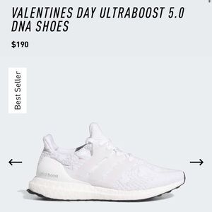 ultraboost white 5.0 dna valentines day limited edition size 5.5 W ADIDAS